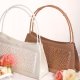 Pearl Handled Evening Bag with Sequined Panel