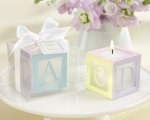"B is for Baby" Lettered Baby Block Candle (Set of 4)