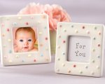 "Delightfully Dotted" Ceramic Polka-Dot Photo Frame